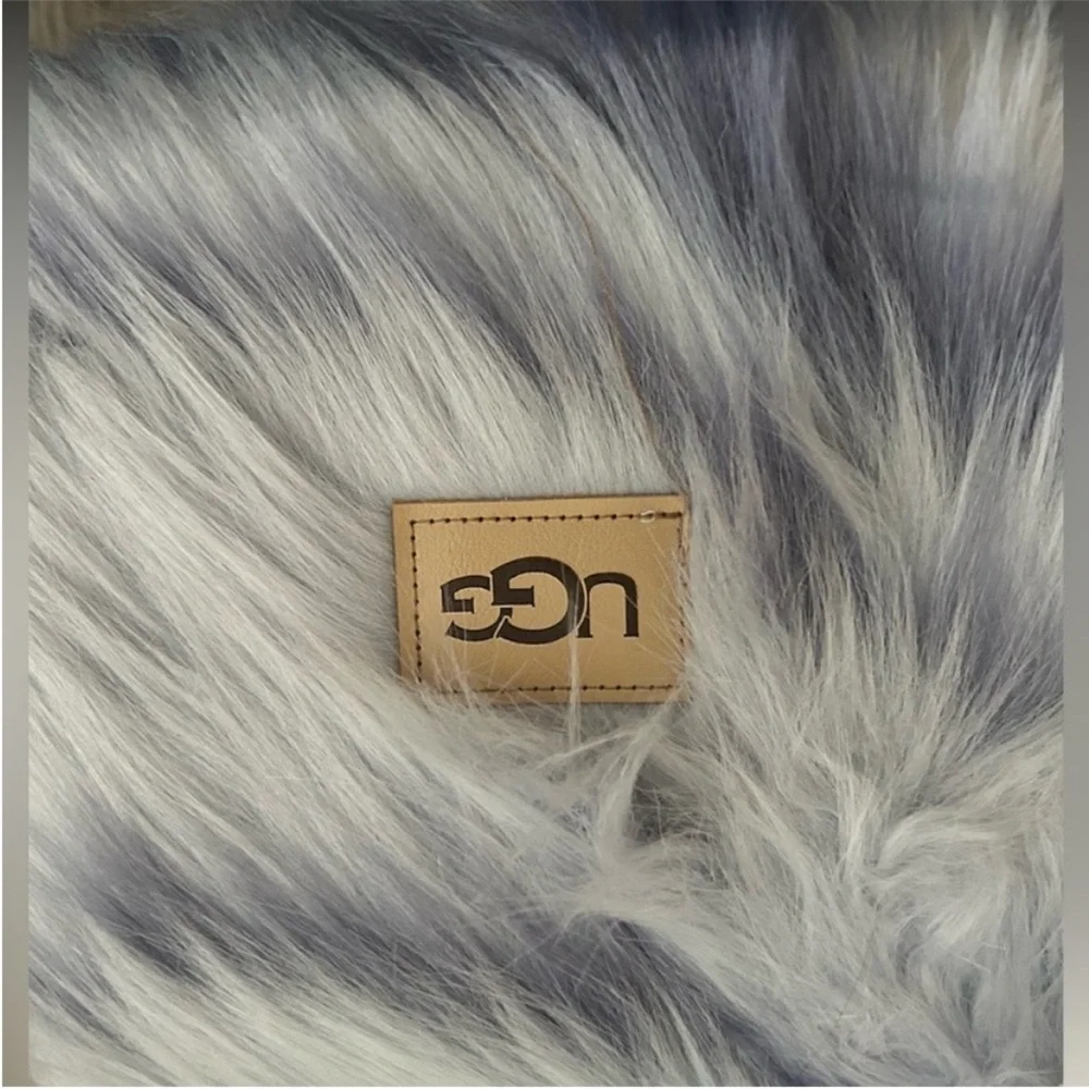 UGG Rosia Jacquard Wave Faux Fur Throw Blanket